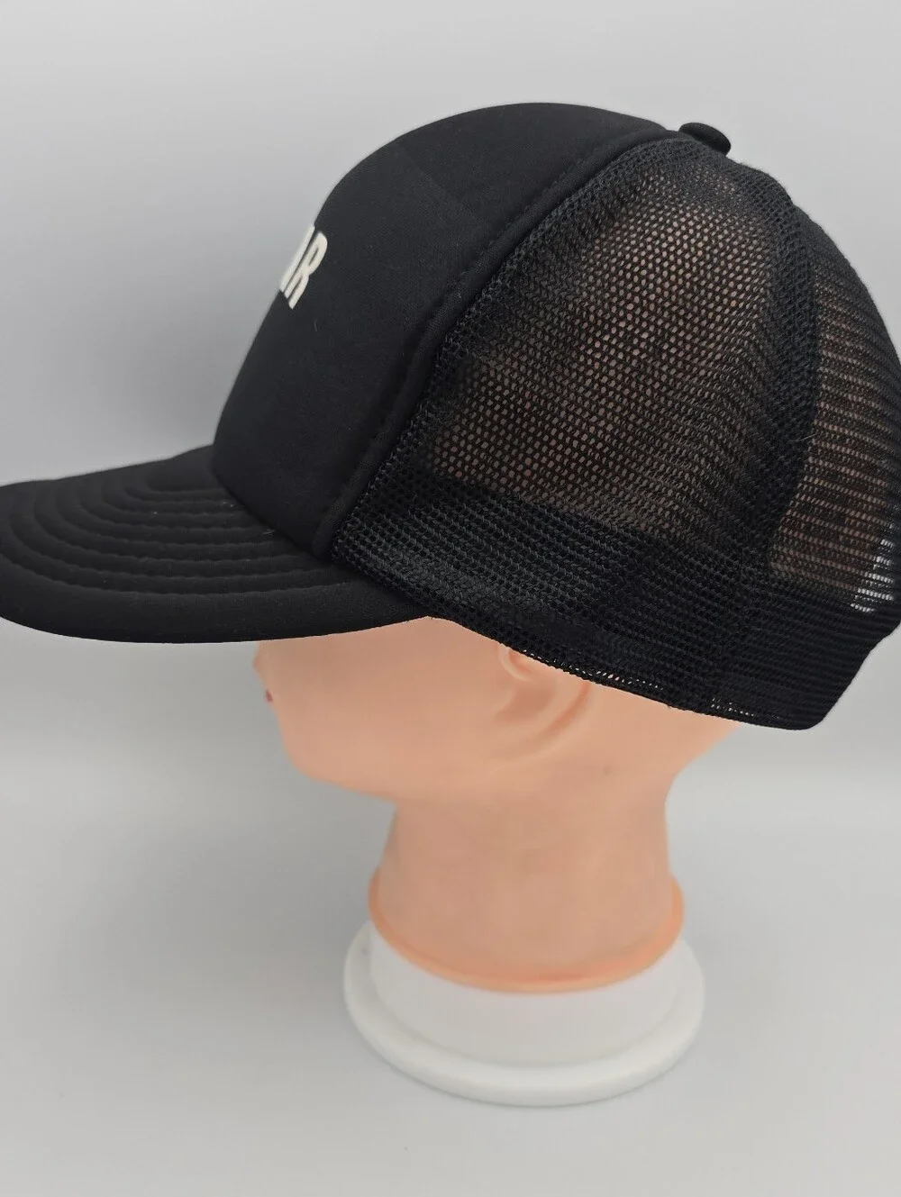Vintage Sportcap Oscar Print Trucker Black Adjustable Snapback Hat